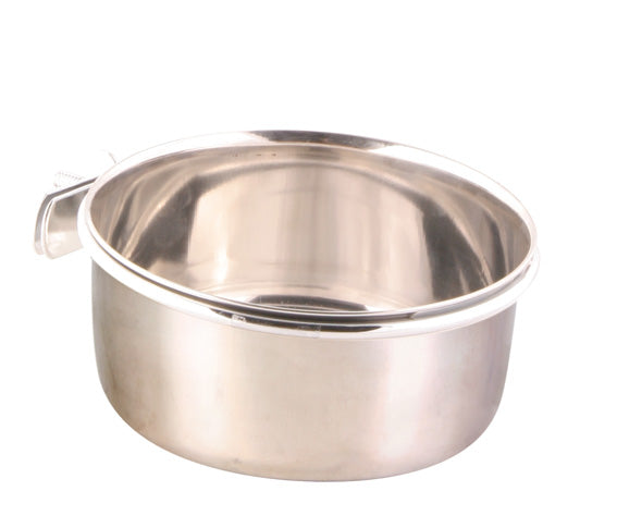 Trixie Mat/vattenskål i rostfritt med hållare, 600 ml/ø 12 cm